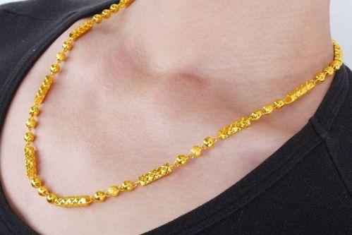 黄金项链网红款小金球,网红黄金项链的时尚新宠